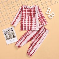 Spring And Autumn New Baby Clothing Tie-dye Multicolor Suit main image 10