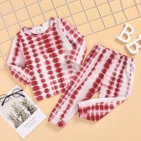 Spring And Autumn New Baby Clothing Tie-dye Multicolor Suit main image 11