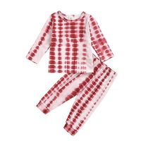 Spring And Autumn New Baby Clothing Tie-dye Multicolor Suit main image 13