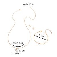 Fashion And Popular Jewelry Heart-shaped Zircon Pendant Element Necklace A Pair Of Earrings A Pair Of Bracelets A Set 4pcs main image 8
