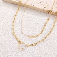 Simple Heart Shaped Full Rhinestone Titanium Steel Necklace Wholesale main image 3