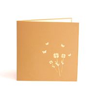 Three-dimensional Creative Sun Flower Handmade Paper Carving Hollow Thank You Card main image 5