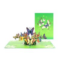 Mother's Day Three-dimensional Butterfly Flying Paper Carving Birthday Message Thanksgiving Card main image 6