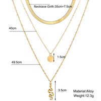 Fashion Snake Pendant Necklace Three-layer Alloy Clavicle Chain main image 6