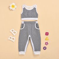 Children's Clothing Summer Fashion Girls Tank Top Trousers Sports Suit main image 1