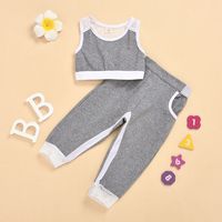 Children's Clothing Summer Fashion Girls Tank Top Trousers Sports Suit main image 3
