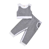 Vêtements Pour Enfants Mode D'été Filles Débardeur Pantalon Costume De Sport main image 8