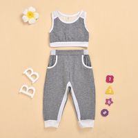 Vêtements Pour Enfants Mode D'été Filles Débardeur Pantalon Costume De Sport sku image 2