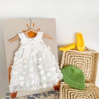 Korean Version Of White Flower Skirt Tulle Children's Dress main image 1