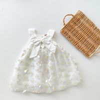 Korean Version Of White Flower Skirt Tulle Children's Dress main image 5