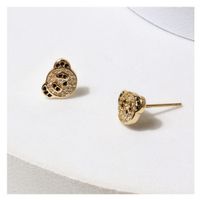 Fashion Copper-plated Zircon-studded Bear Copper Earrings Wholesale main image 3
