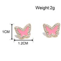 Fashion Copper Inlaid Zircon Butterfly Copper Earrings Wholesale main image 6
