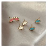 Simple Copper Drop Oil Multi-color Geometric Earrings Wholesale main image 1
