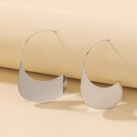 Simple Metal Sun Hat-shaped Geometric Earrings Wholesale main image 3