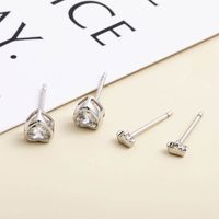 Simple Classic 925 Crown Heart Stud Earrings main image 4