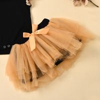 Summer New Hairband Lace Flying Sleeve Mesh Short Skirt Baby Romper Cotton Three-piece Set main image 7