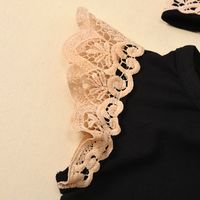Summer New Hairband Lace Flying Sleeve Mesh Short Skirt Baby Romper Cotton Three-piece Set main image 8