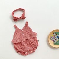 Baby Summer Dress Romper Girl Princess Sling Romper Outing Suit sku image 1