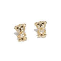 Mode Incrusté De Zirconium Tigre Ours Grenouille Cuivre Boucles D&#39;oreilles En Gros sku image 1