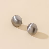 Simple Geometric Metal Round Earrings Wholesale sku image 2