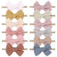 New Children's Hair Accessories 20 Colors Simple Bow Hairband main image 1