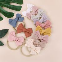 New Children's Hair Accessories 20 Colors Simple Bow Hairband main image 4
