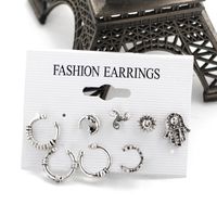 Retro Sun And Moon Alloy Stud Earrings Eight Sets Wholesale main image 5