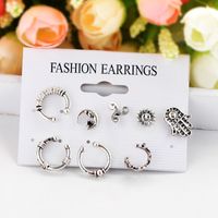 Retro Sun And Moon Alloy Stud Earrings Eight Sets Wholesale main image 6