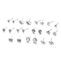 Fashion Alloy New Set Combination 11 Pairs Summer Pine Cone Earrings Wholesale main image 5
