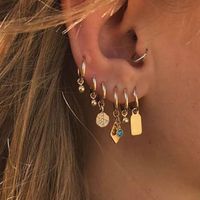 New Set Simple Bell Diamond 7 Pieces Set Earrings Alloy Wholesale main image 3