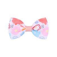 Fashion Cute Children's Hair Accessories Ribbed Belt Printing Hairpin sku image 12