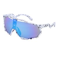 Colorful Bicycle Men's One-piece Lenses Sports Sunglasses Men's Shades sku image 11