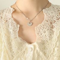Fashion Niche Wild Necklace Lucky Cloud Clavicle Necklace Hammer Flat Chain Nihaojewelry sku image 1