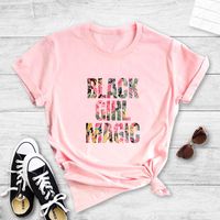 T-shirt Décontracté À Manches Courtes Imprimé Alphabet Floral Pour Femmes main image 6
