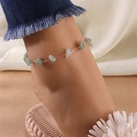 Fashion Creative Natural Stone Stitching Chain Anklet sku image 2