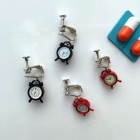 Cute Retro Small Alarm Clock Earrings Ear Clips main image 3