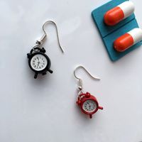 Cute Retro Small Alarm Clock Earrings Ear Clips main image 4