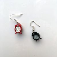 Cute Retro Small Alarm Clock Earrings Ear Clips main image 5