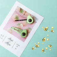 Summer Avocado Cute Simulation Fruit Hairpin Necklace Earrings main image 3