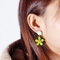 Fashion Cute Butterfly Shape Flower Drop Earrings main image 3