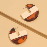 Fashion Geometric Acrylic Semi-circle Amber Earrings Wholesale main image 4