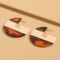 Fashion Geometric Acrylic Semi-circle Amber Earrings Wholesale main image 5