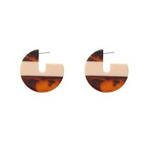 Fashion Geometric Acrylic Semi-circle Amber Earrings Wholesale main image 6