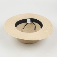 Women's Summer New Sunscreen Flat-top Wide-brimmed Straw Hat main image 4