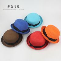 Women's Summer New Curling Cute Dome Bow Straw Hat main image 3