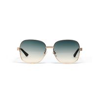 Fashion Round Gradient Gold Frame Thin Geometric Sunglasses main image 6