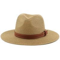 New Spring And Summer Yellow Belt Accessories Straw Hat Jazz Hat main image 1