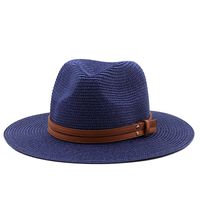 New Spring And Summer Yellow Belt Accessories Straw Hat Jazz Hat main image 4
