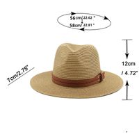New Spring And Summer Yellow Belt Accessories Straw Hat Jazz Hat main image 6