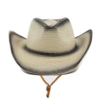 New Western Cowboy Straw Hat Outdoor Sports Mountaineering Top Hat Foldable Hat main image 5
